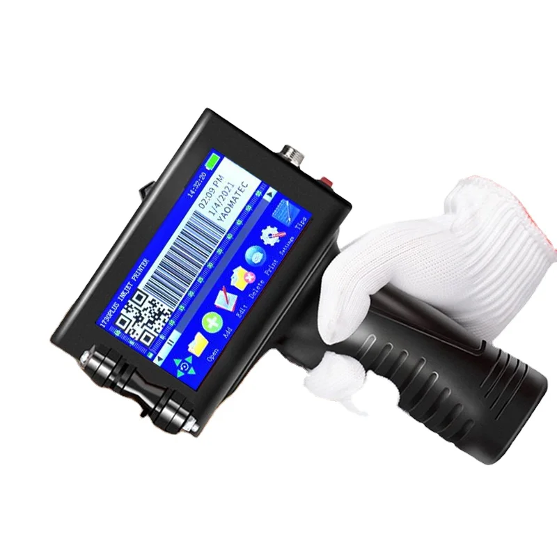 YAOMATEC  Handheld Inkjet Hand jet  Printer 26 Languages 12.7 mm Portable Handheld Printer