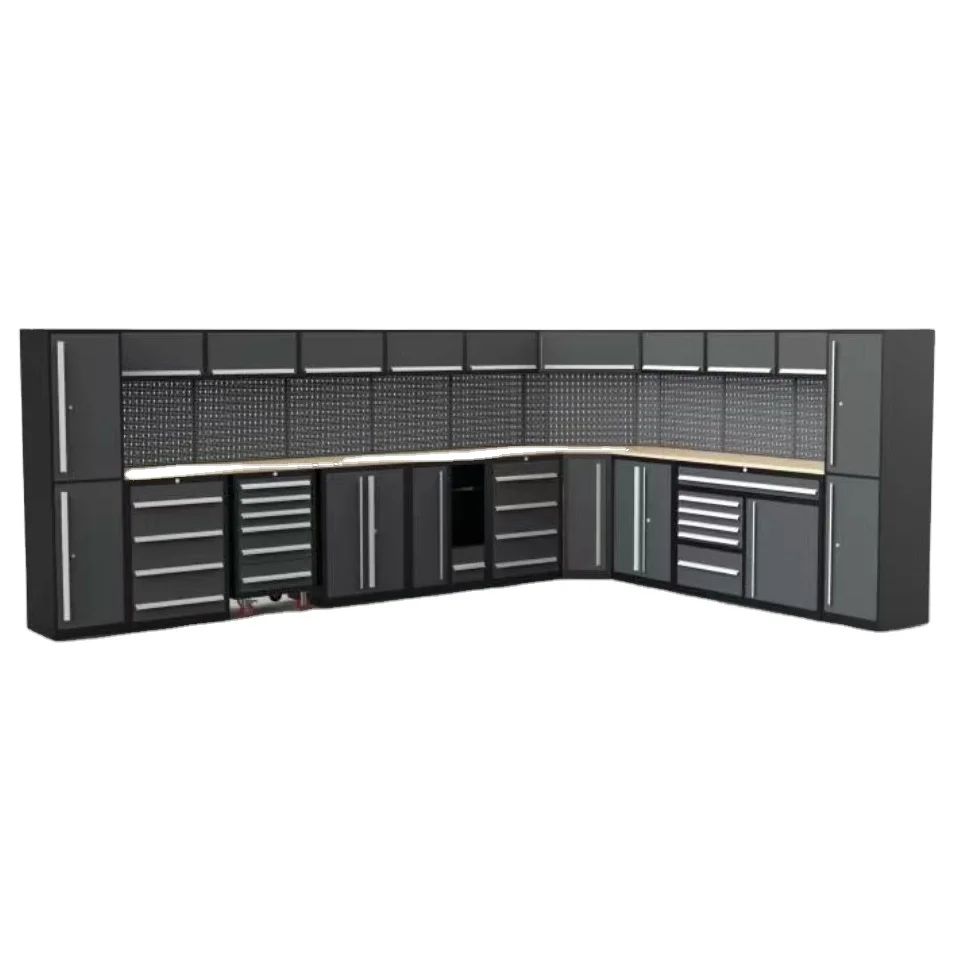 Metal garage storage tool cabinet with drawers