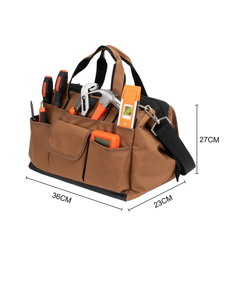Heavy Duty Large Tool Bag Customized Hand Tool Bag Electrician Kit Storage Bag 600D Oxford