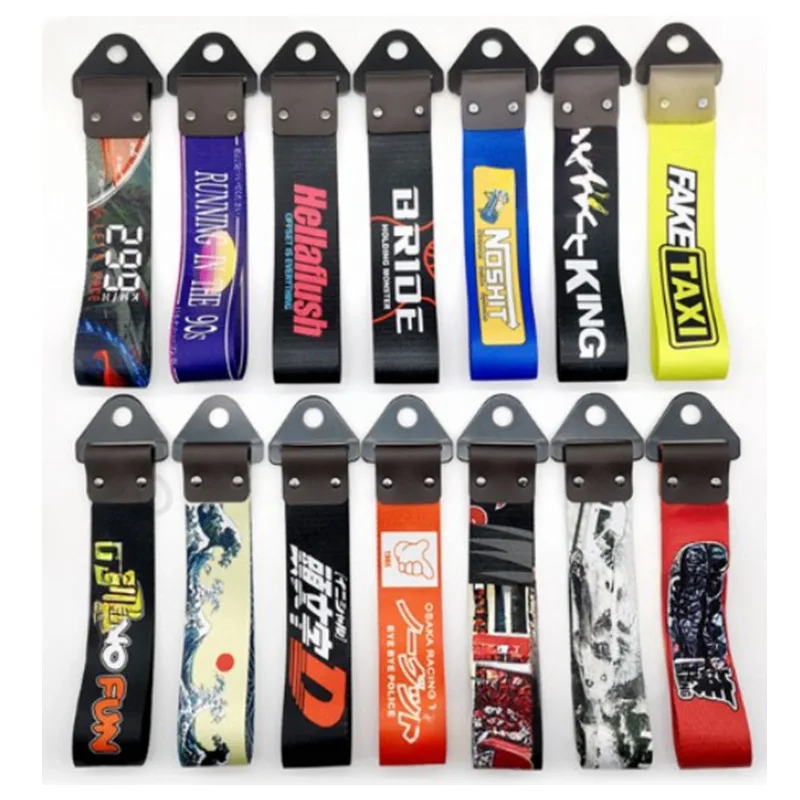 JDM Racing Culture Car Trailer Strip with tow rope trailer bumper tow strap