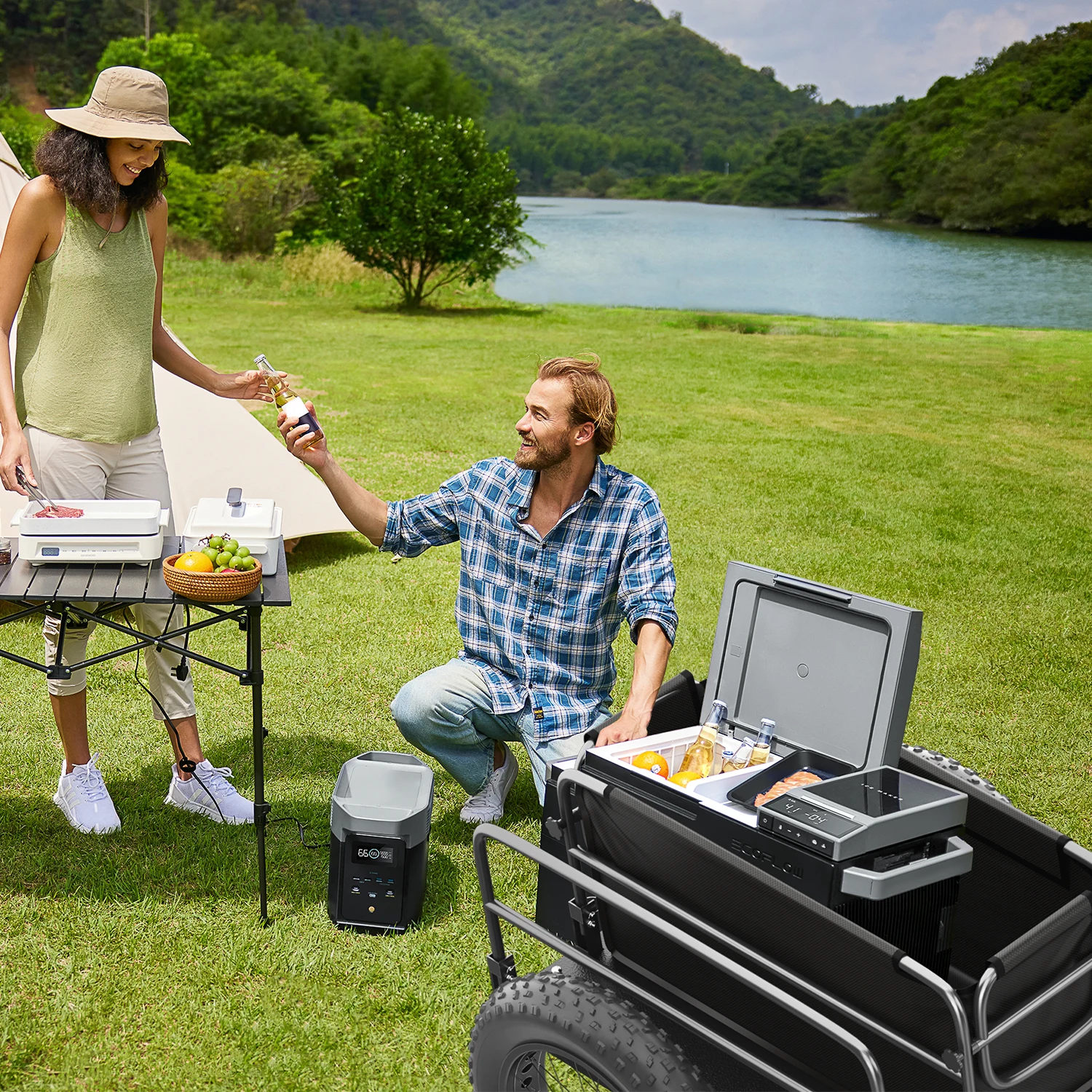 Bike trailer Hidoes outdoor camping collapsible load hauling bike trailer thule chariot