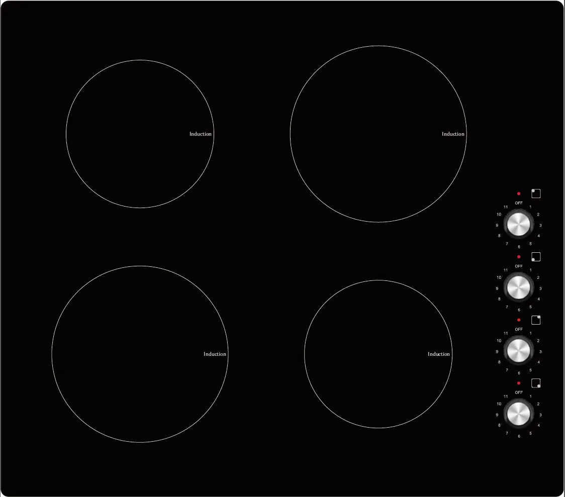 WI-FI Smooth Surface Electric Built-in 4 Burners Induction Hobs