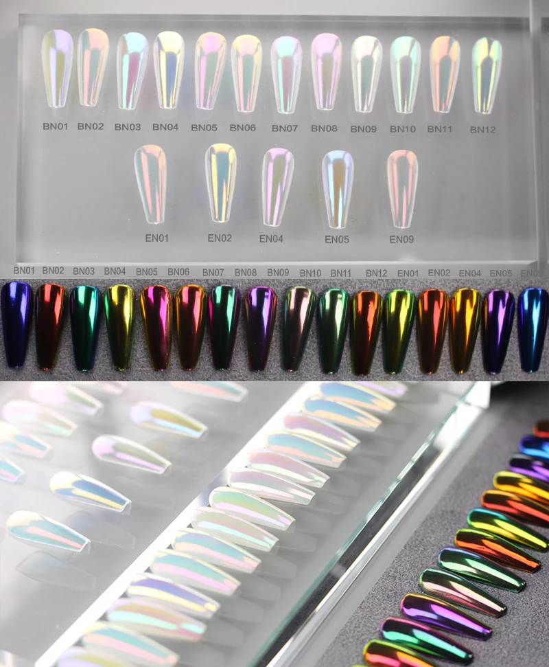 Professional 0.3g Nail Art Salon Chrome Pearl Nails Pigment Powder Chrome Nail Aurora Powder
