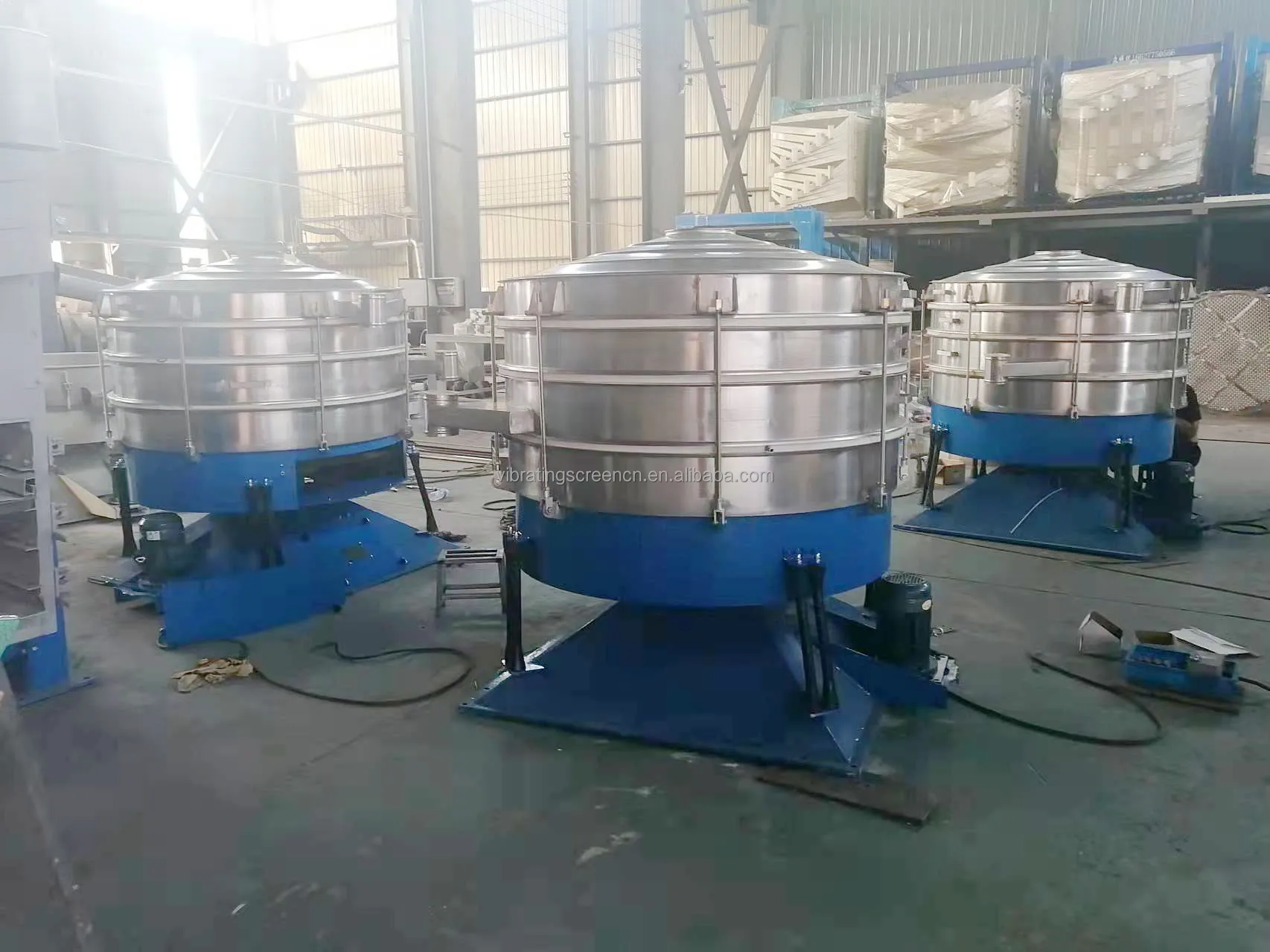 304 316 stainless steel food grade tumbler screening machine vibrating screen powder sifter for sugar  salt seasoning