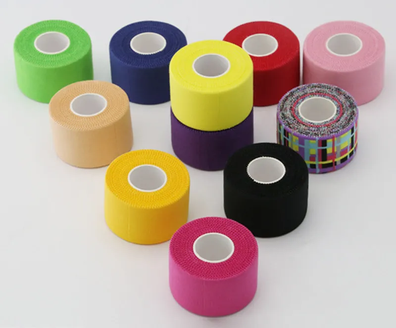 Colorful latex free adhesive athletic strapping sports tape