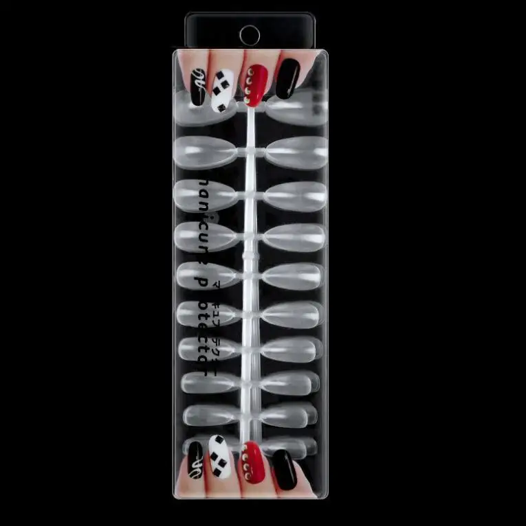 Factory wholesale oem soft gel short full coverage to Transparency false nails chart display