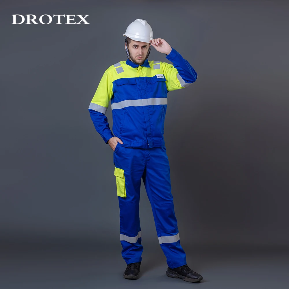 Comfortable Fire Resistant Technician Suites Jacket Clothes Work Reflective Safety Suits Factory