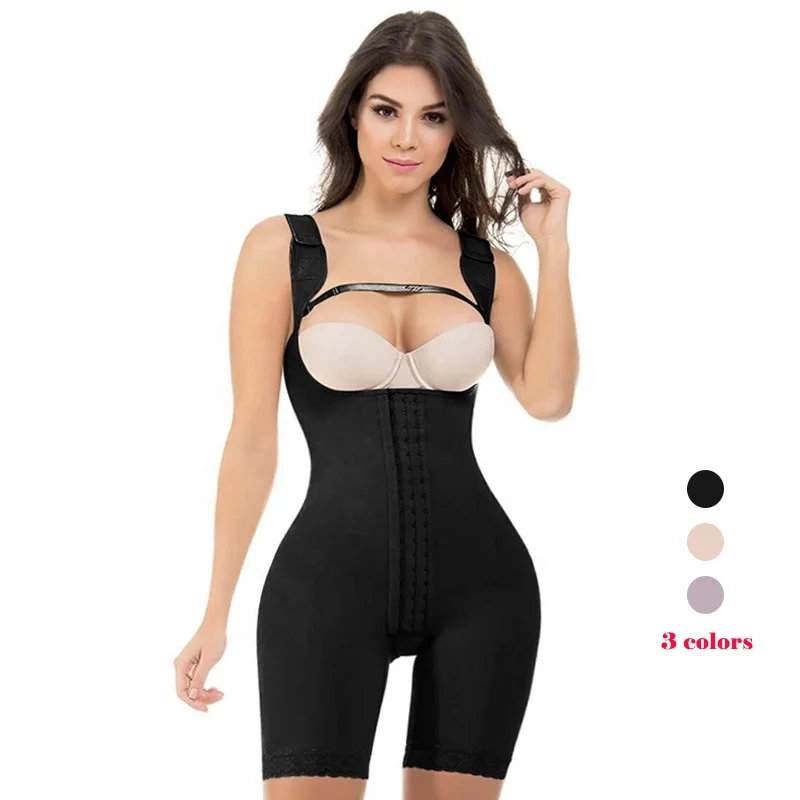 Dropshipping High Compression Shapewear Fajas Colombianas Stage 2 Waist Trainer Women Shapewear Tummy Tucker Shapewear With Hook