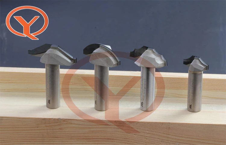 Qiye PCD Деревообрабатывающие инструменты 1/2 хвостовик cnc фрезы для
