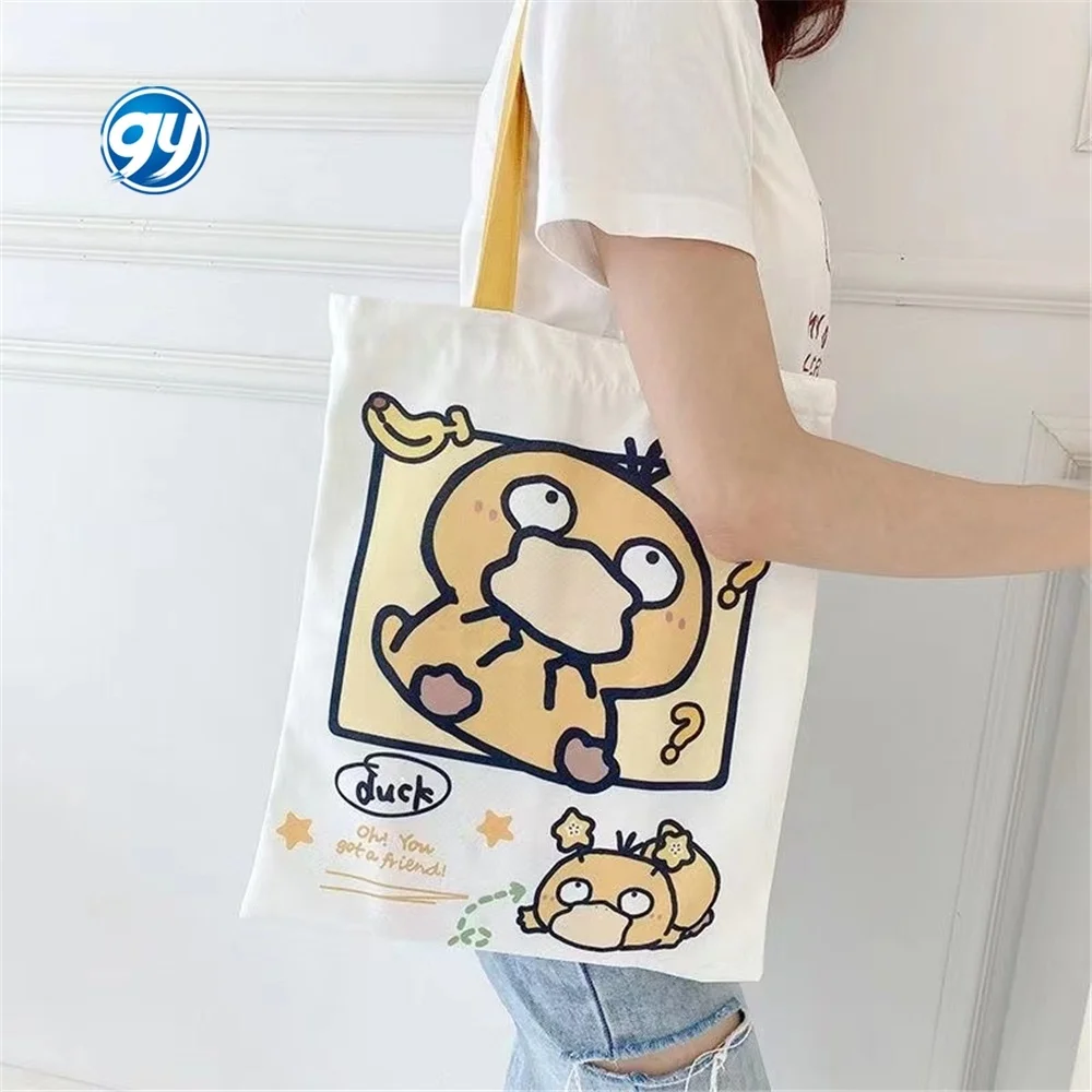 Pikachu Large Capacity Shoulder Backpack Cartoon Portable Shopping Student Summer Canvas kids bag Cute Women