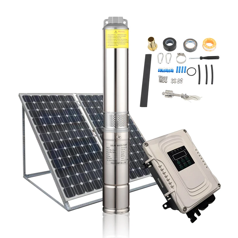 Powerful solar water pump lower price 2hp in Australia 50 meters of solar water pump of deep well  for house