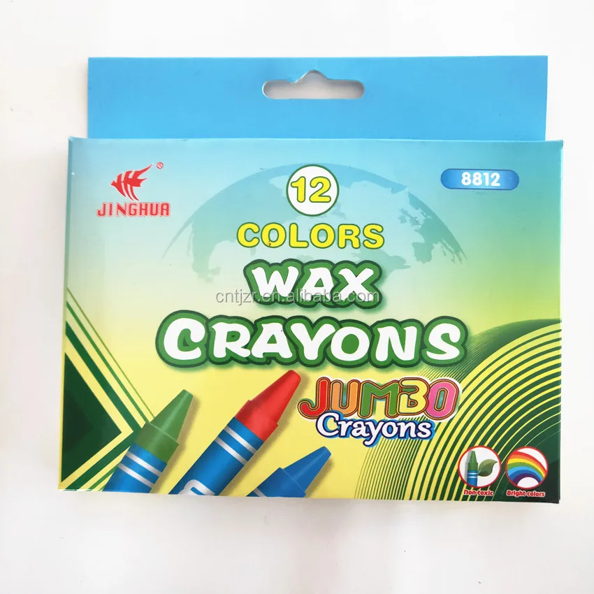 12*100MM Crayon 12 Colors Crayon Non Toxic Kids Wax crayon