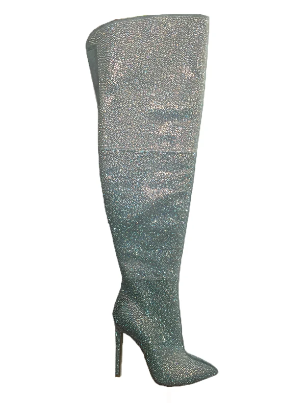 Hottest crystals thigh high boots
