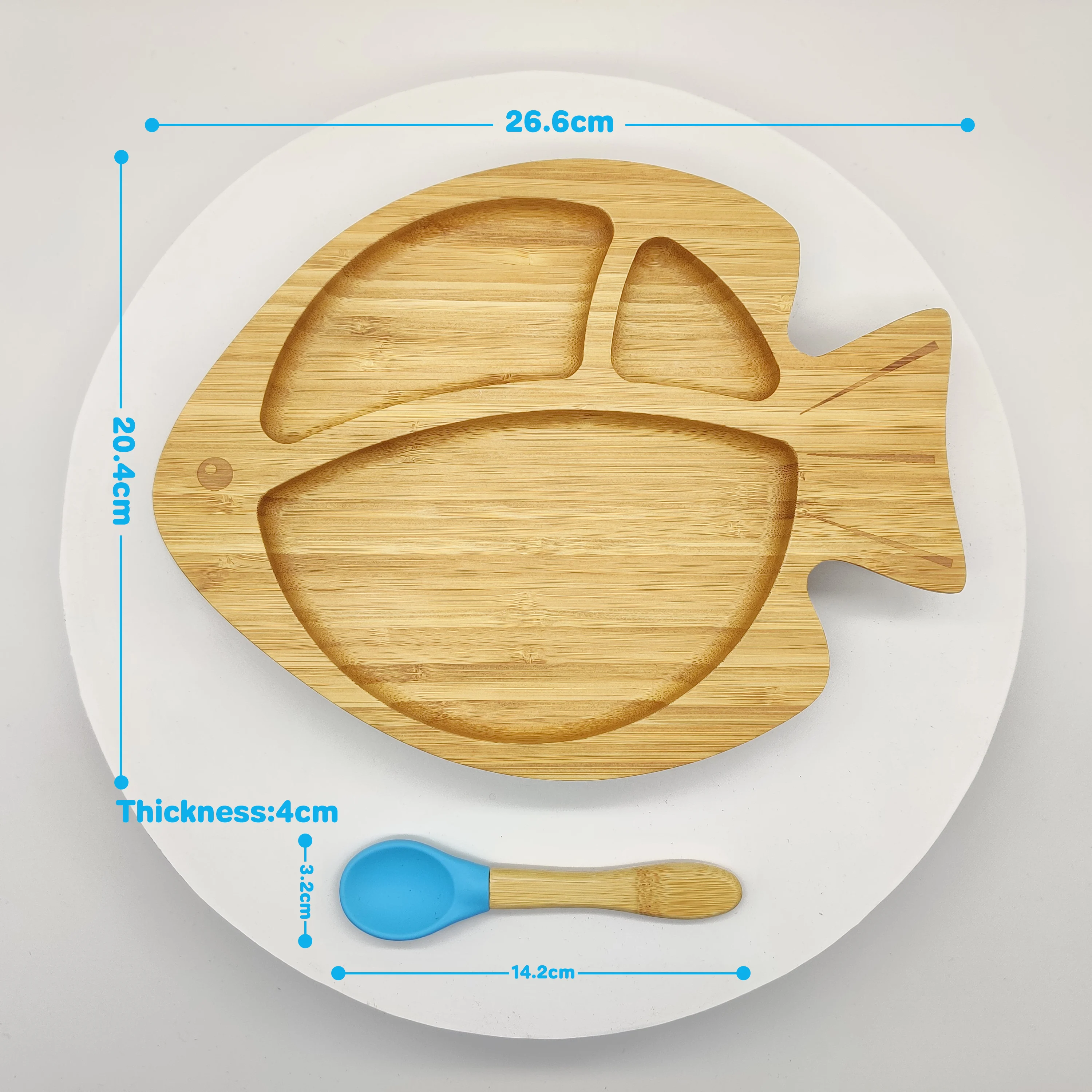 Baby silica gel suction cup eco-friend without BPA  bamboo baby plate