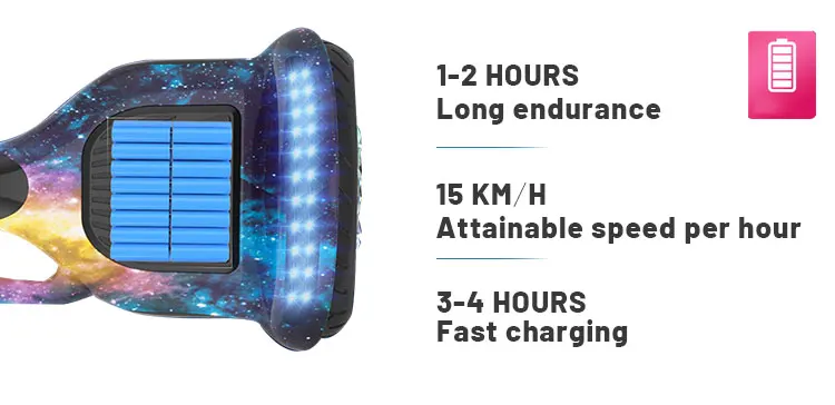 Self-balancing electric hoverboard with led lights 36v 6.5-inch 4400m 10-inch hover board tires lithium battery for kids