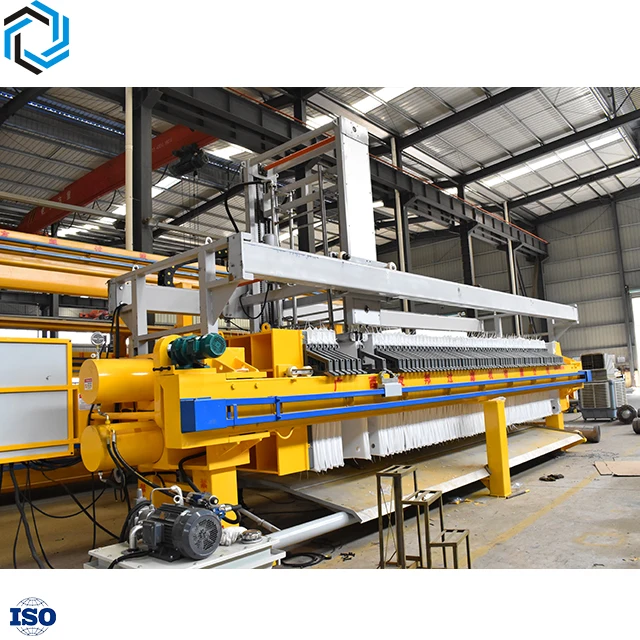 Water washing rack box type filter press with automatic filter cloth cleaning system