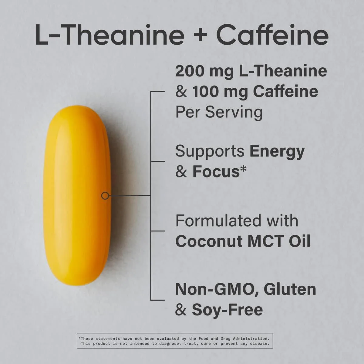 OEM Vegan L-Theanine Caffeine Softgels with MCT Oil Adult Supplements in Capsule Dosage Customizable Caffeine Supplement