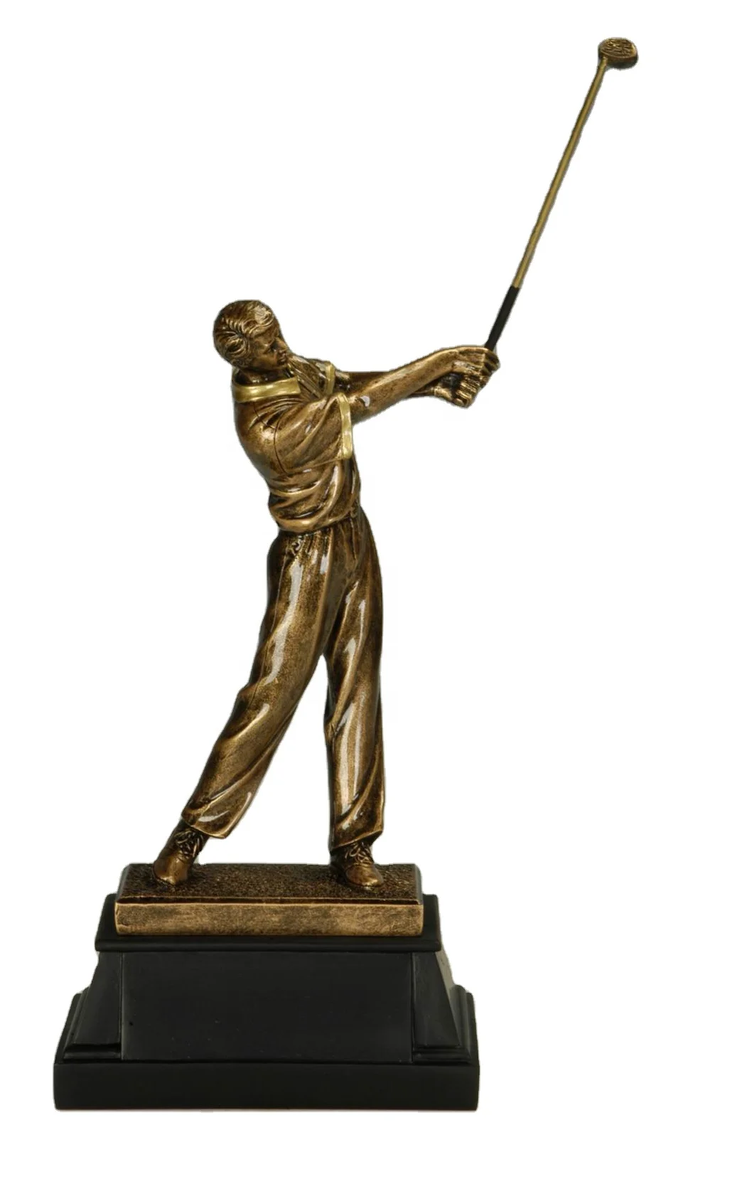 Polyresin golf awards trophy cup resin crafts sport man resin trophy