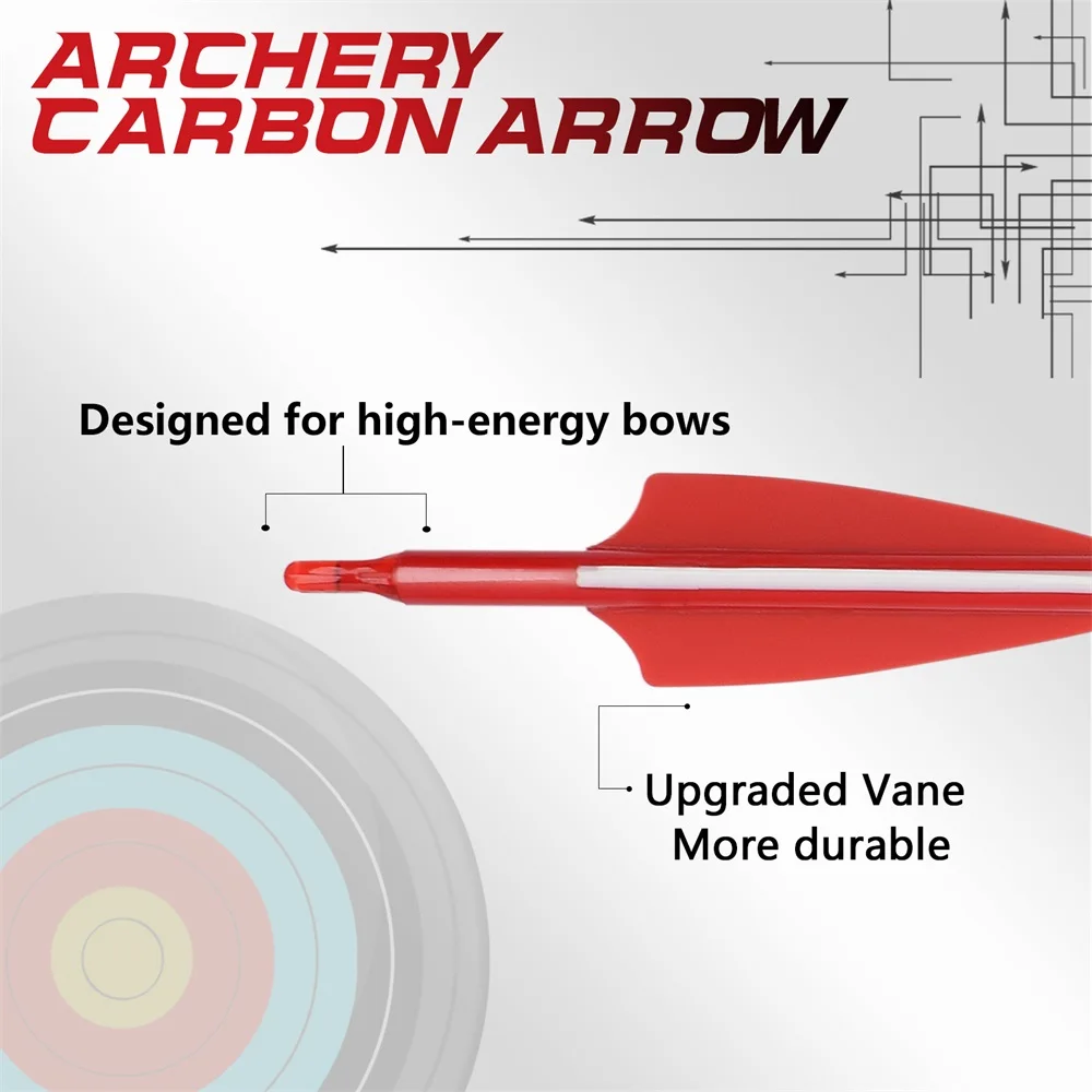 Elong Archery 30-Inch Targeting/Hunting Arrows Field Points Replaceable Tips for Recuve Bow & Compound Bow