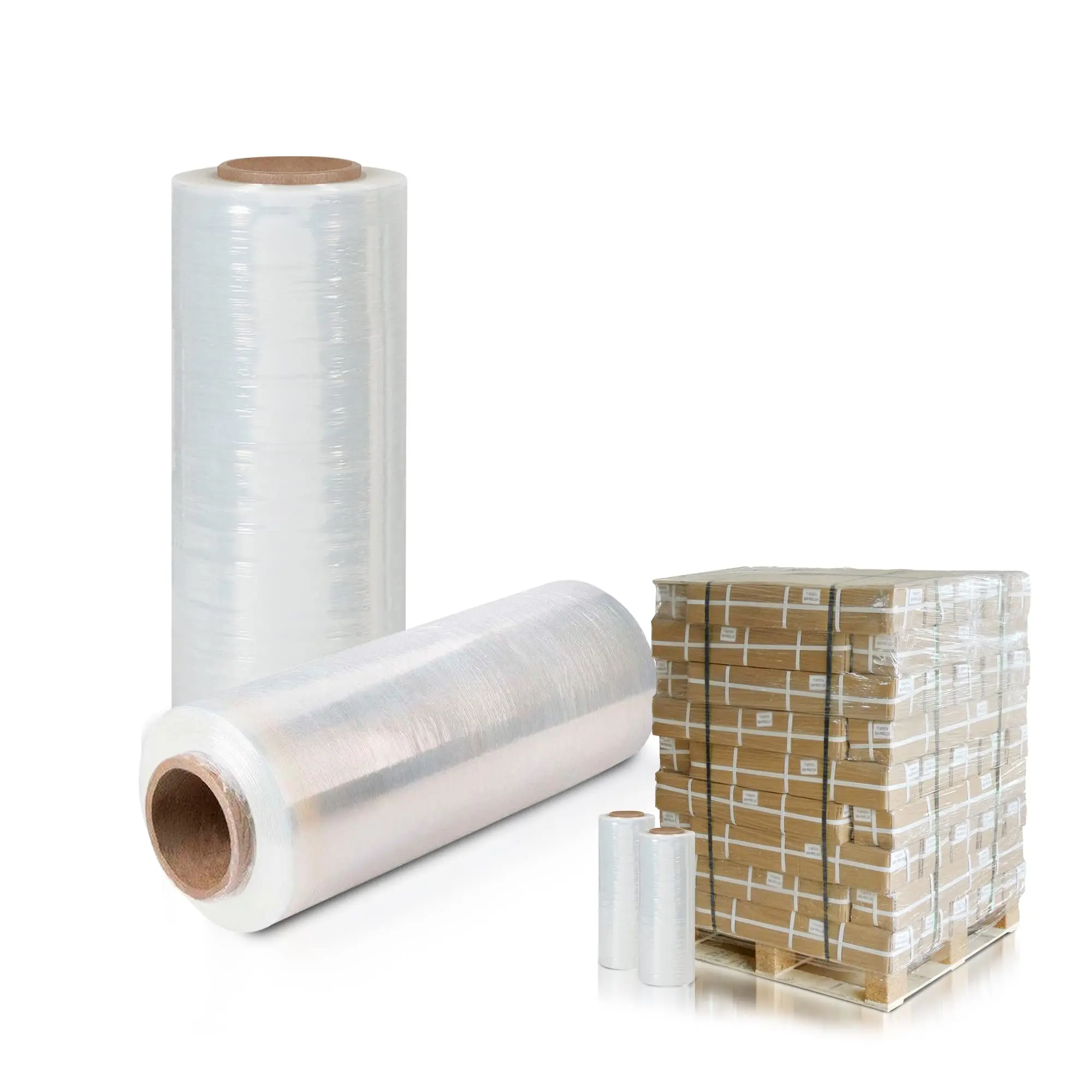 China Manufacturer Customize Biodegradable Hand Stretch Film  LDPE Stretch Film Jumbo Roll