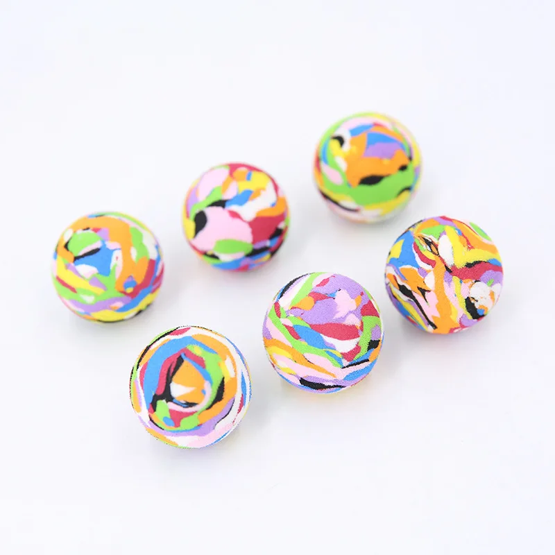 Eco-friendly high elastic mixed color eva foam ball interactive toy Golf color eva indoor ball beginner practice training ball