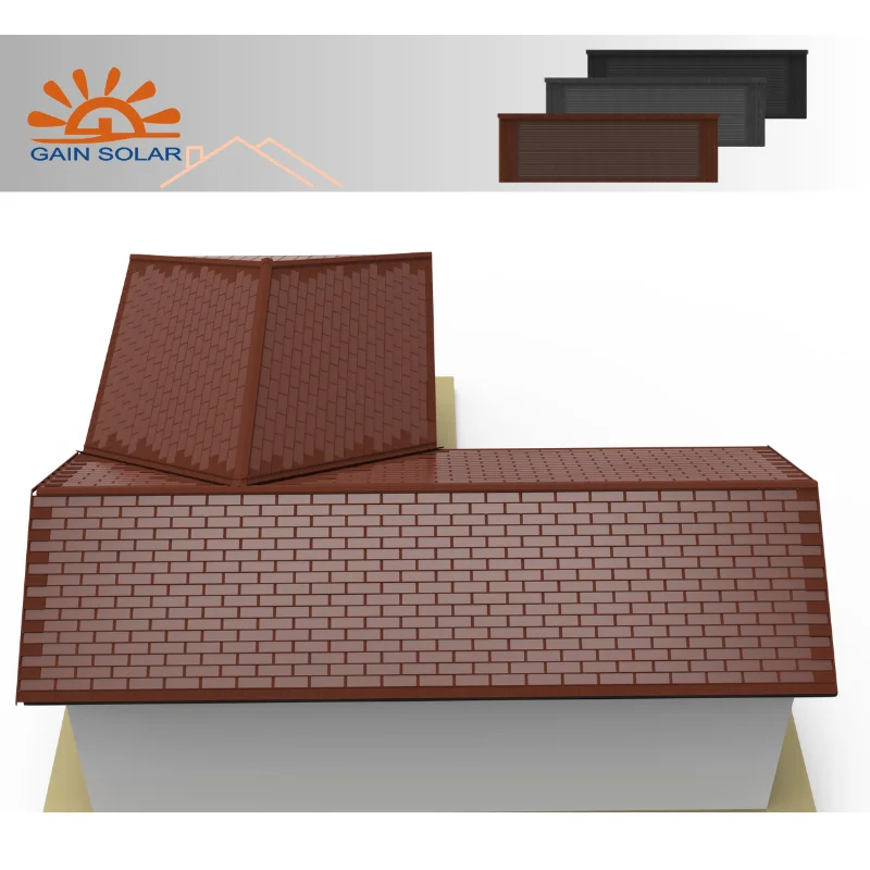 Manufacturer 80W 3 Colors Solar Manufacturer Company Solar Roof Tile Solar Shingles