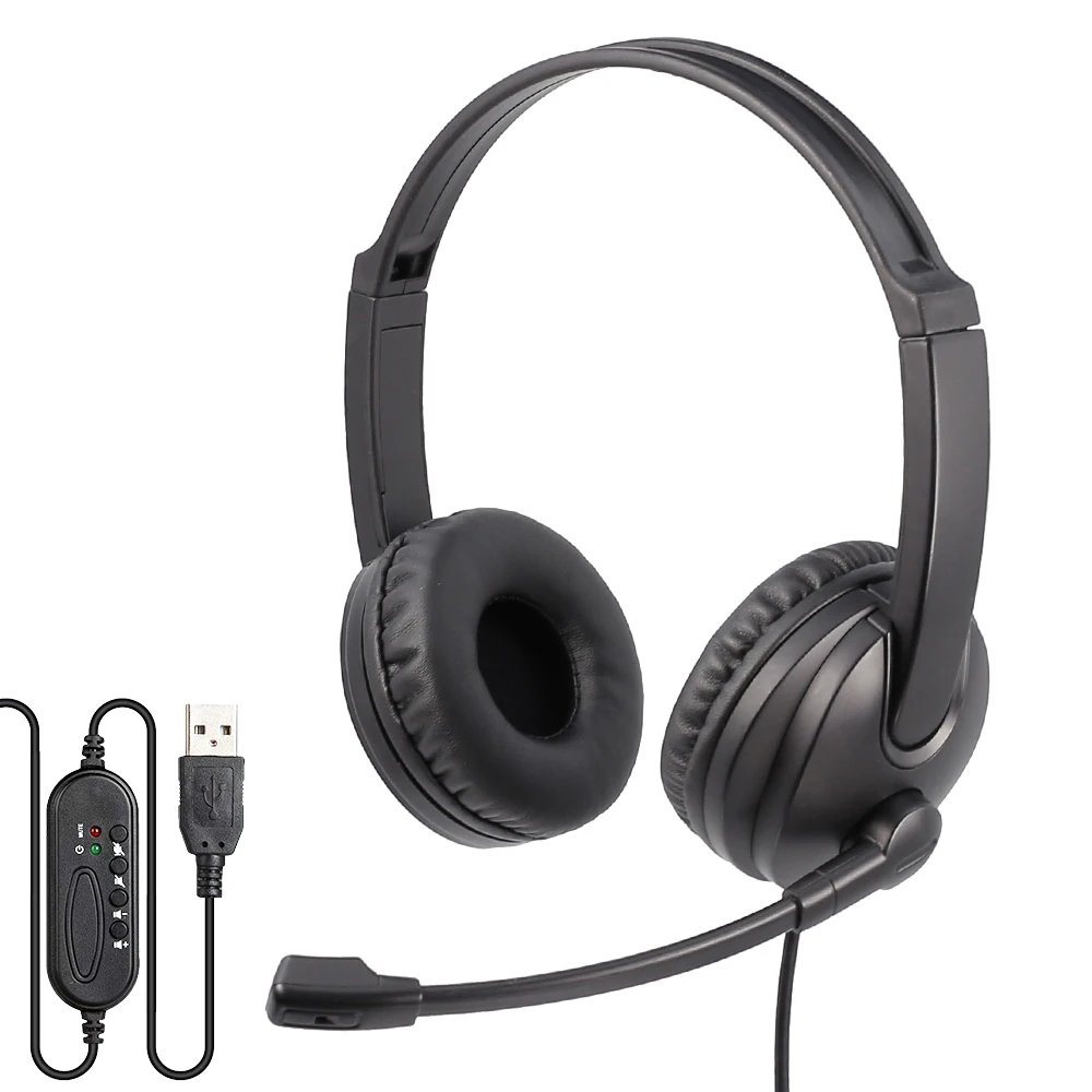 
Top selling products 2021 wired PC USB teaching headphones with Microphone wired headset headphones 