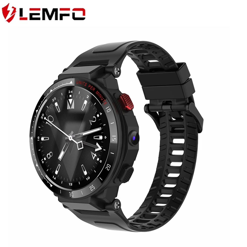 
LEMFO LES4 MTK6739 Android 7.11.6 inch Big Screen 800mah big battery 4G Smartwatch with Sim card GPS for men 
