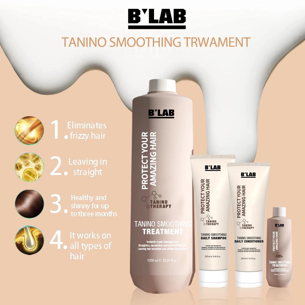 Luxliss Taninoplastia Keratin Treatment Nano Formaldehyde Free Hair Smoothing Nano Therapy for Hair Straightening