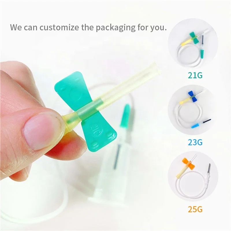 Medical Disposable Type Multiple Vacuum Blood Collection Needle  Twist Lancets Blood Glucose Collection Needle