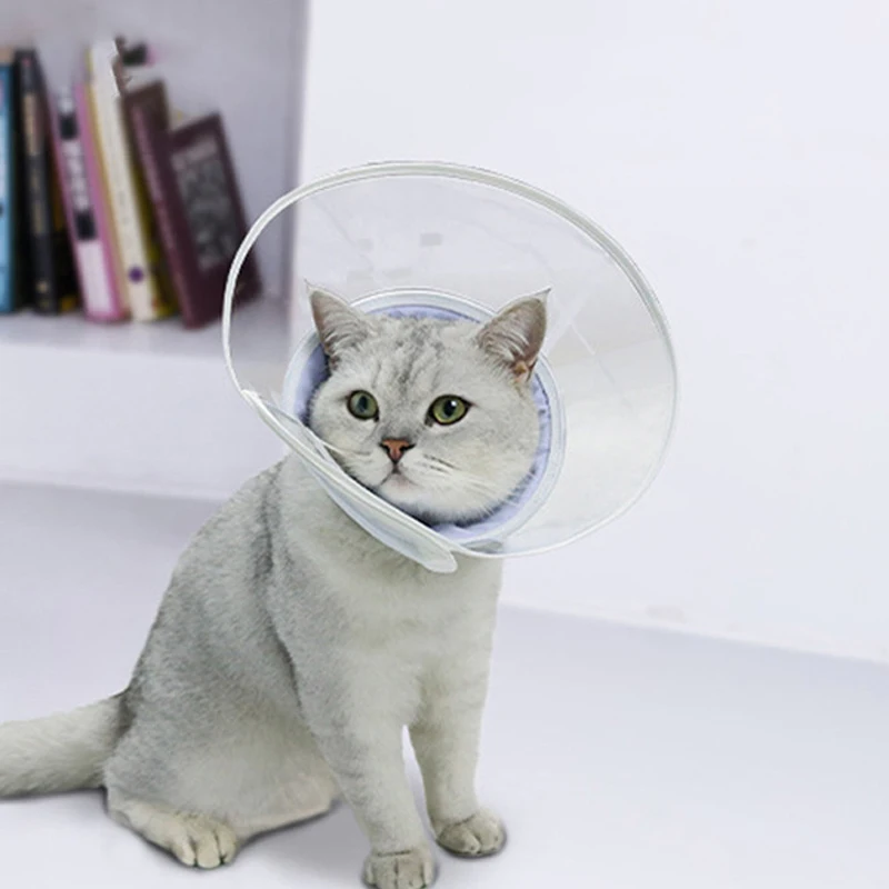 Adjustable Waterproof Cat Recovery Collar Soft Pet Neck Cone Prevent From Biting & Scratching For Cats