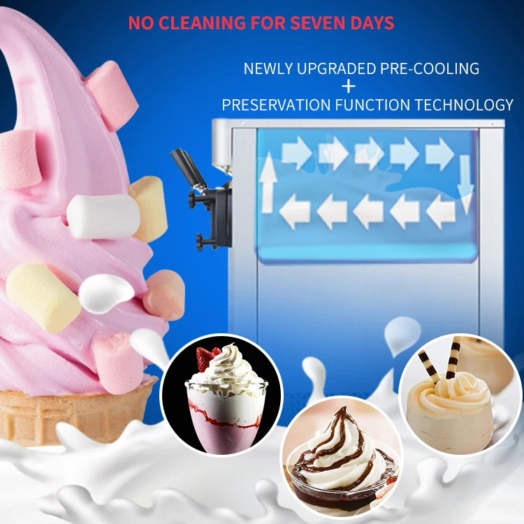 KLS-F648  Big Capacity Electric Stainless Steel With Precooling Commercial machine of ice cream Factory Price