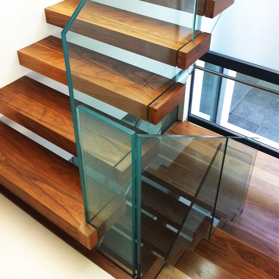 Gaobo Manufactured Floating Staircase Contemporary Spiral Straight Stair Metal Steel And Wood Cantilever Staircase