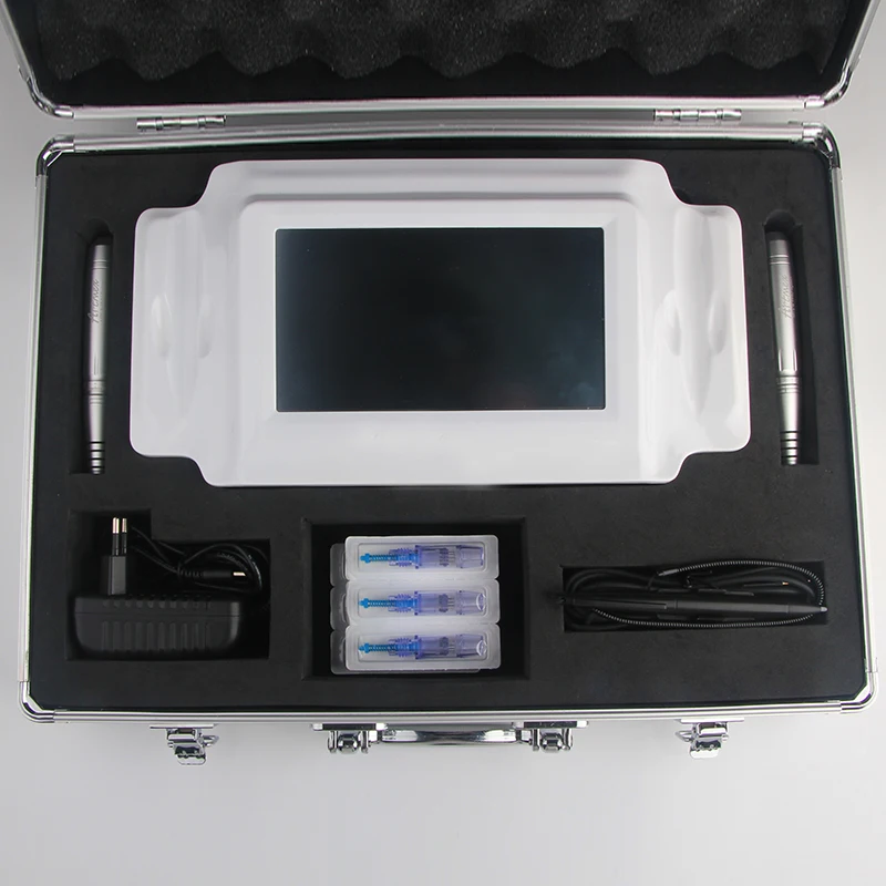 Pmu Mts System Eyebrow Lip Rotary Tattoo Pen  2 In 1 Microneeding Tattoo Permanent Digital Makeup Machine