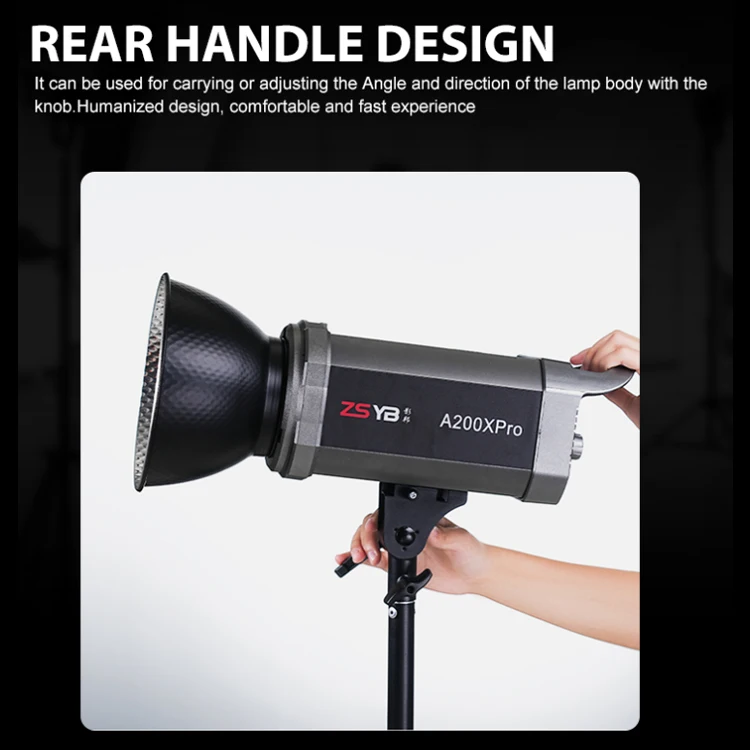 ZSYB High Brightness Aluminum Adjustable Video Camera 200watt 2700-6500K Led Photographic Video Light