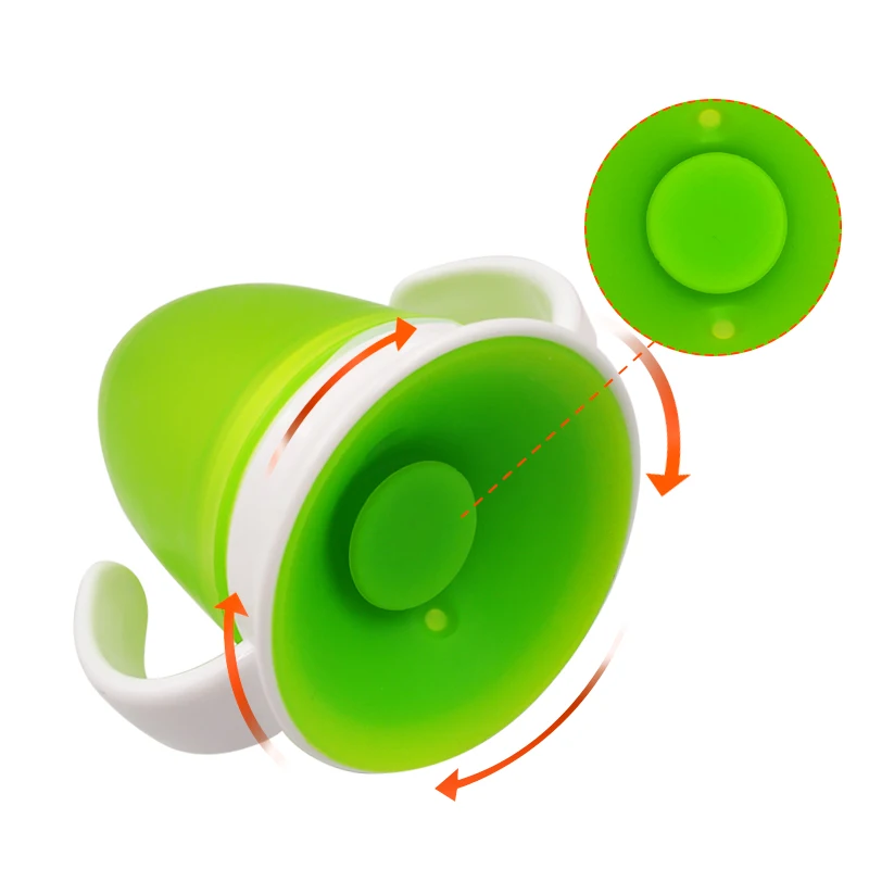 360 Degrees Rotated Baby Learning Drinking Cup with Double Handle Flip Lid Leakproof Magic Cup Kids Water Feeding Cups Bottle
