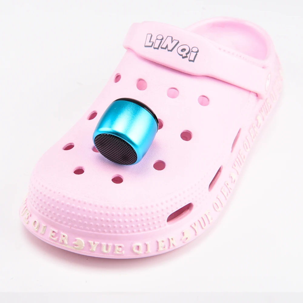 hot selling mini bluetooth speaker charms metal charms for shoes decoration