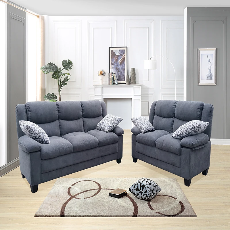 Minimalist two pics sofa set furniture with best price and china factory directly Supply corner stationary sofa