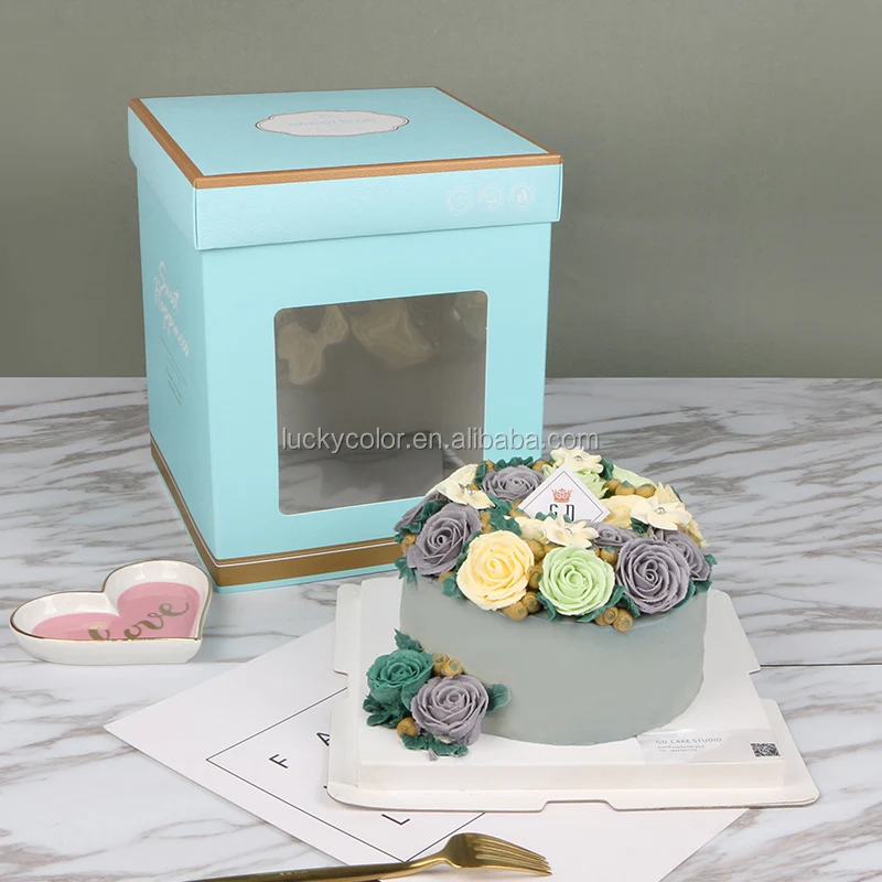 Luxury Custom Mini Wedding Transparent Bento Tall Cup Clear Cake Boards And Boxes Slice Packaging Box Custom With  Lid Window