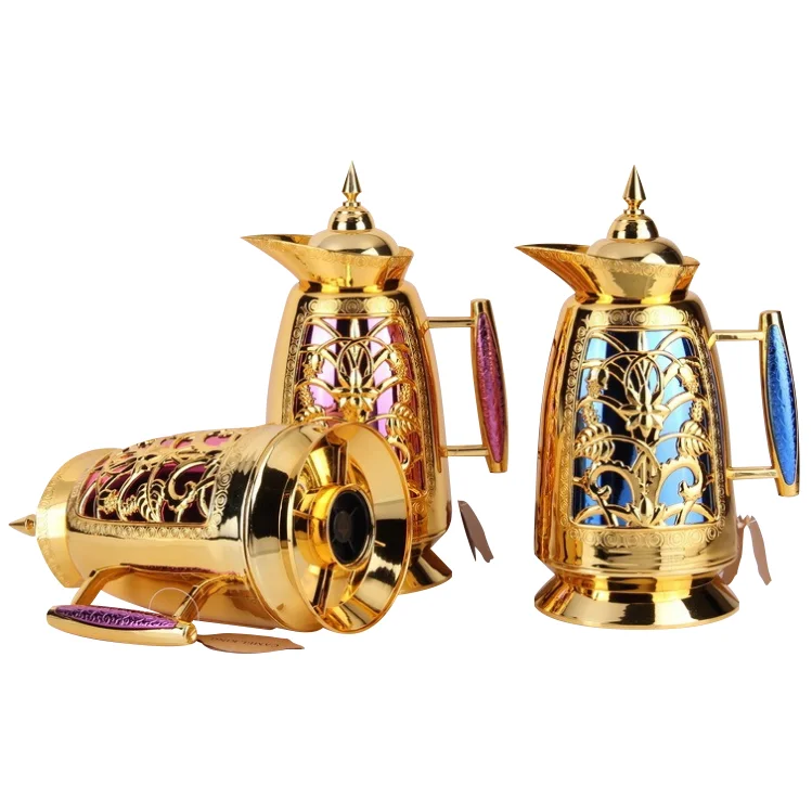 Insulated Coffee Carafe 32 oz Luxury Moroccan Style Vacuum Insulated Thermos Flask with Spout Water Carafes & Pitches