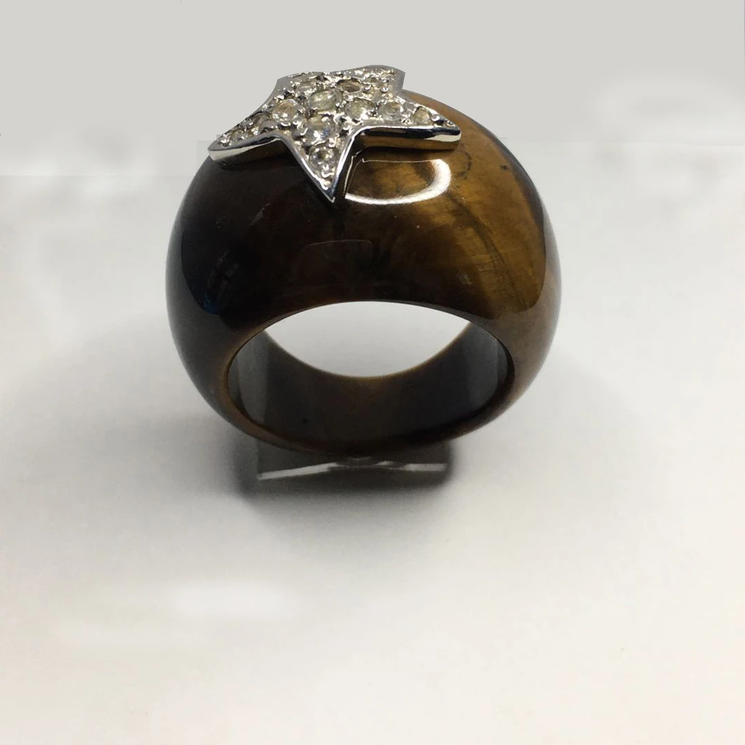 Special Design Tiger Eye  Gemstone Rings