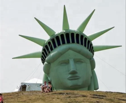customized inflatable statue of liberty head model balloon for advertising or decoration