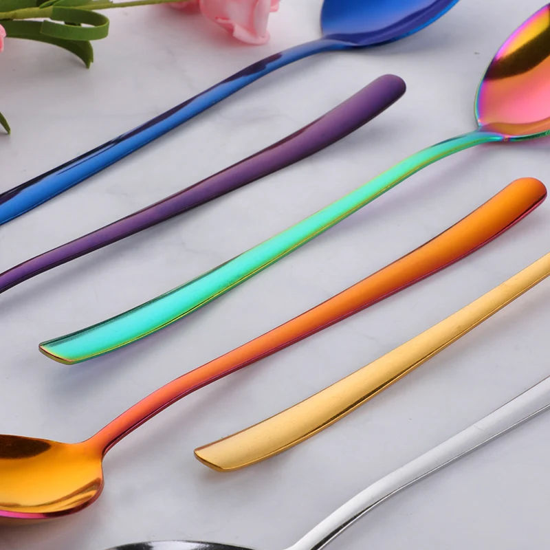 
Amazon Color ME Cheap Price Colorful Stainless Steel Dinner Spoon 