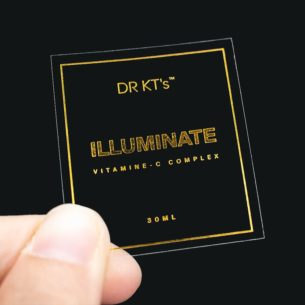 Custom Printed Waterproof Logo Stickers Gold Foil Candles Label for Jars