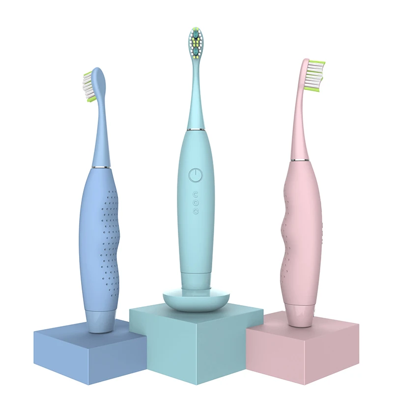 LULA IPX7 OEM Silicone Rechargeable Toothbrush DuPont Soft Bristle Ultra Sonic Toothbrush with 3 Modes for Adult
