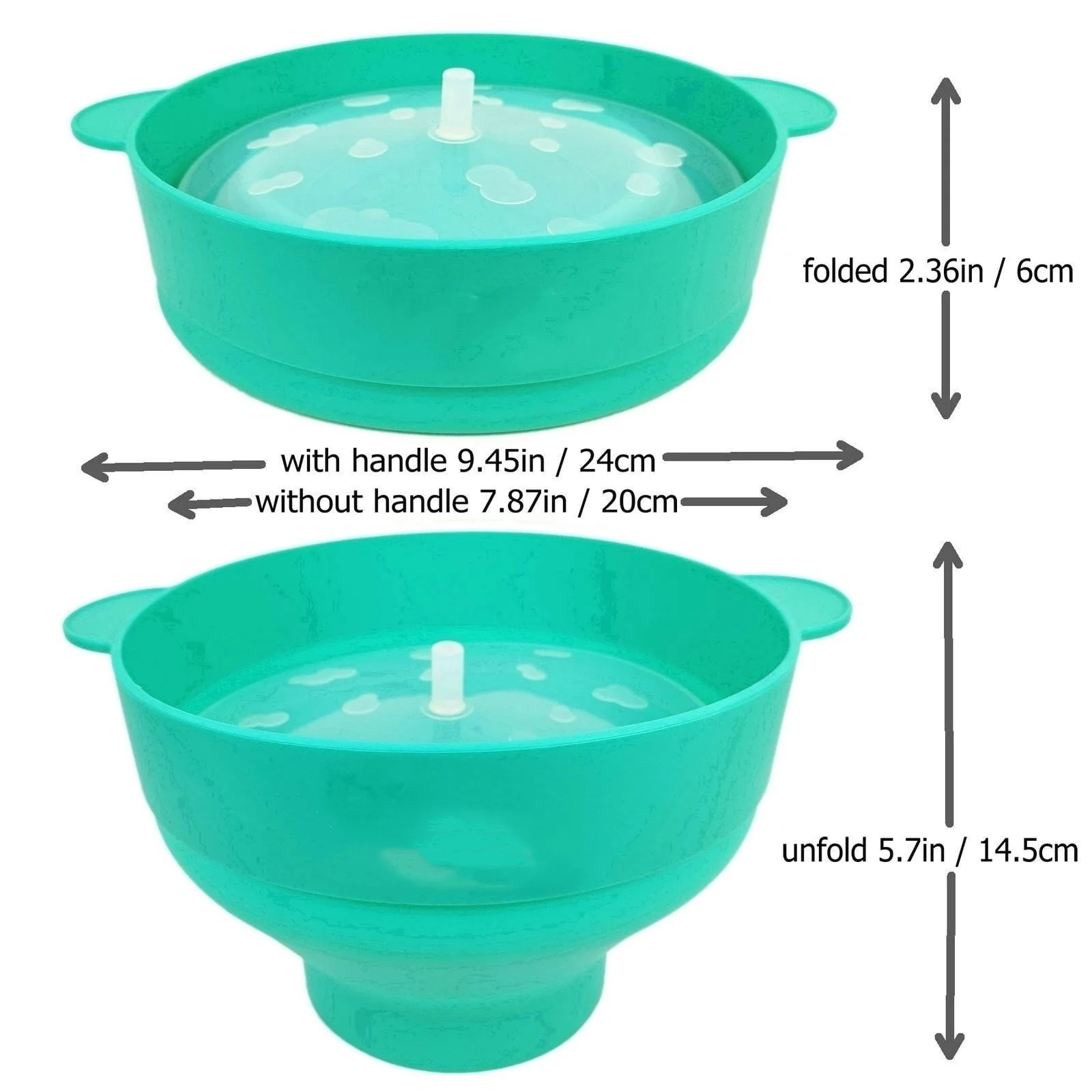 LifeTop Microwave Silicone Popcorn Popper Maker Dishwasher Safe  Collapsible Silicone Popcorn Maker Popcorn Popper Silicone