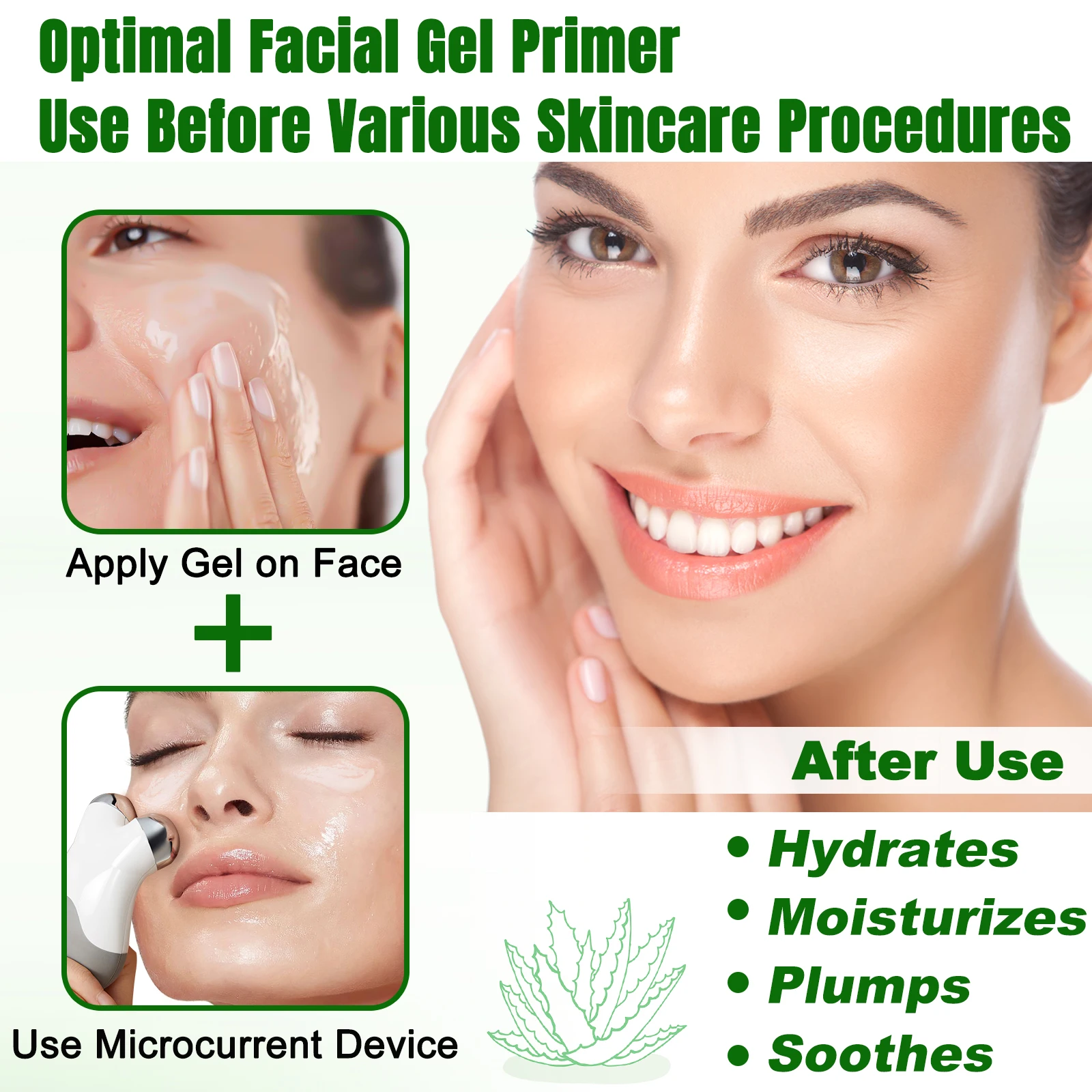 Accept personal  customization super cost-effective large bottle of conductive facial gel moisturizing soothing and anti-wrinkle