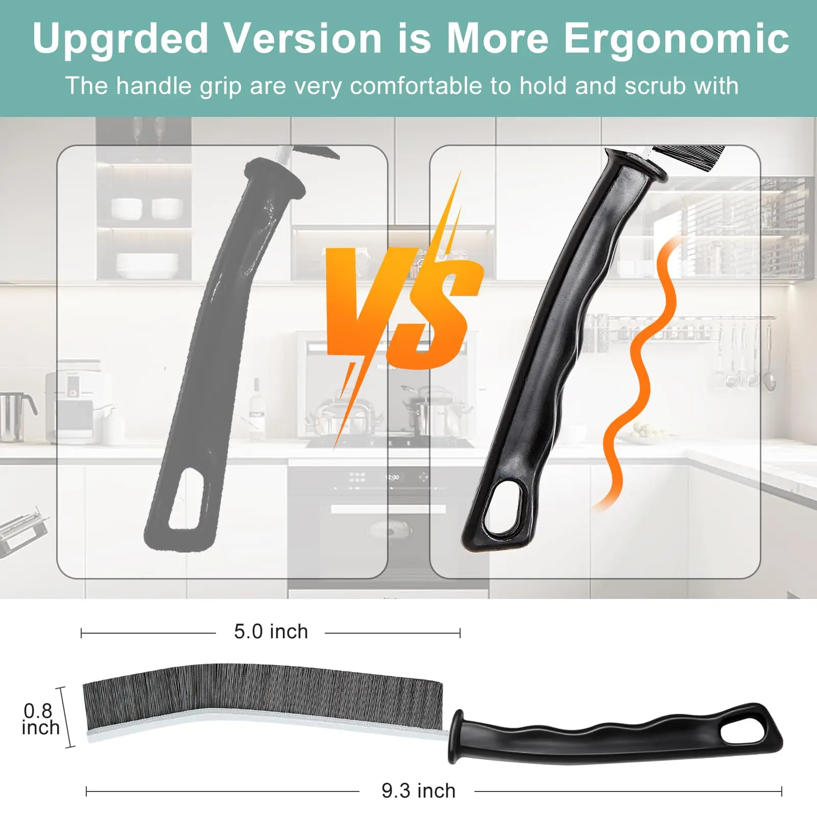 Bathroom kitchen tile window door gap dead corner brush