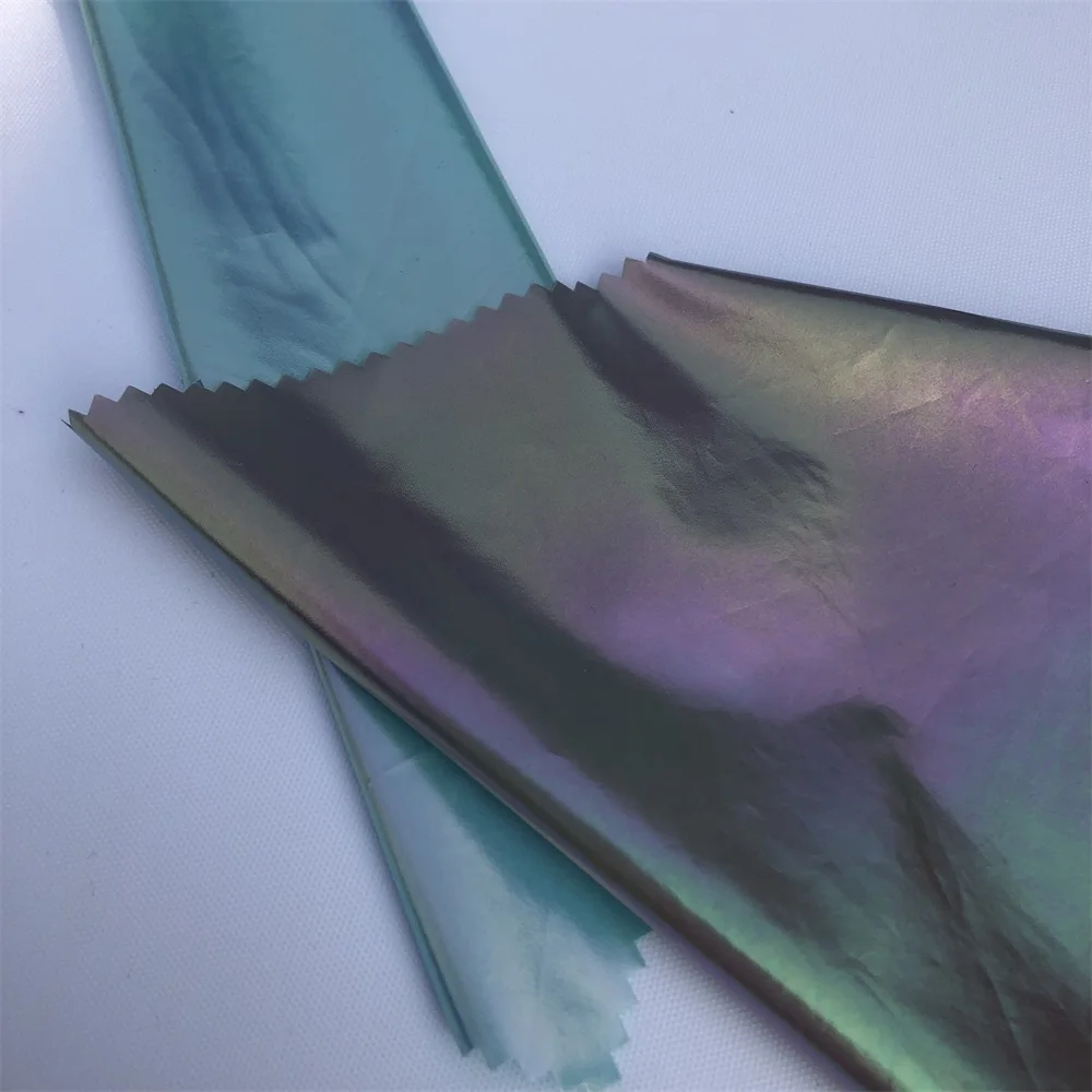 Tough Nylon Fabric For Clothes Nylon Laser Composite Fluorescent Women Cloth Fabric