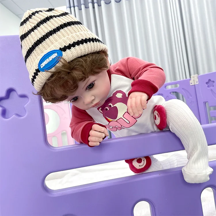 22 Inch Bebe Reborn 3D Painted Skin Newborn Baby Doll munecas para ninas reborn doll muneca reborn bebe reborn